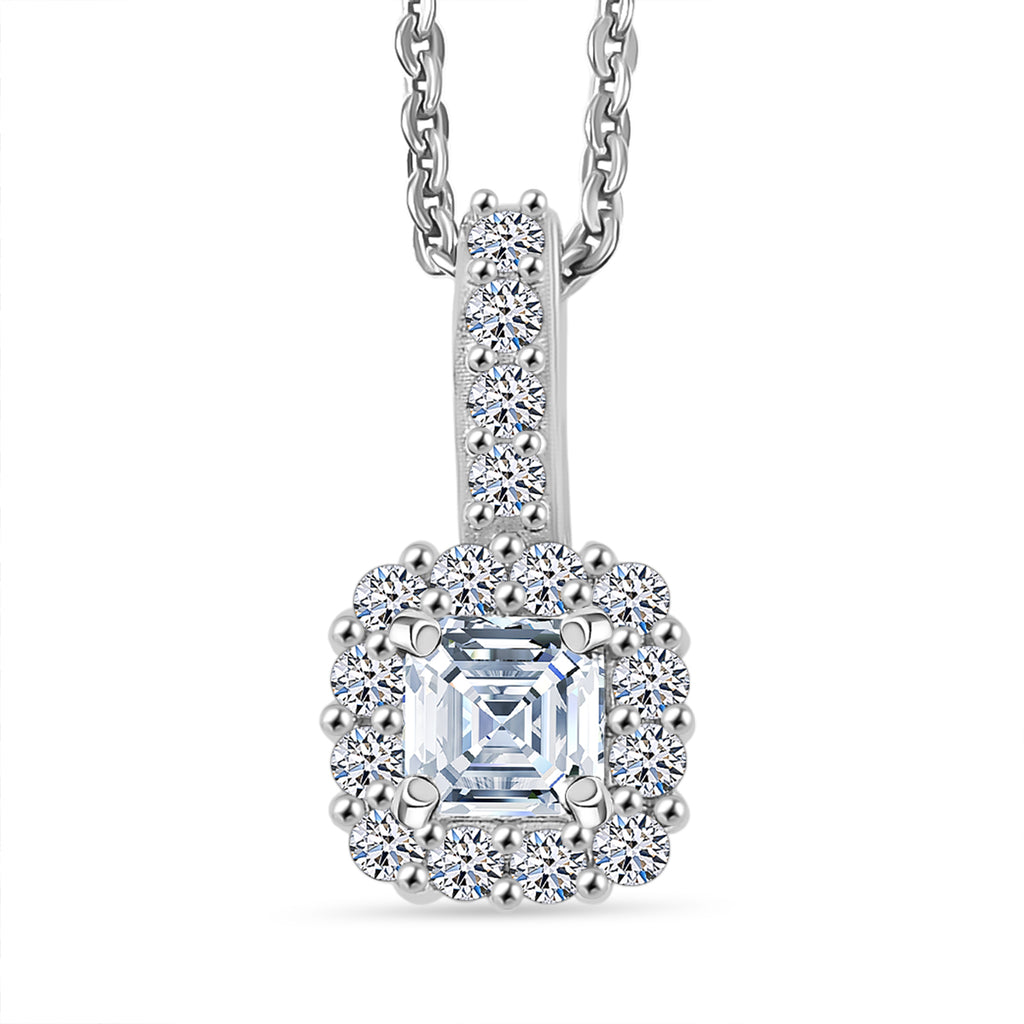 LUXURIANT 2er-Set SI-GH Labor Diamant Anhänger mit 45cm Kette