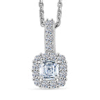 LUXURIANT 2er-Set SI-GH Labor Diamant Anhänger mit 45cm Kette