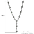 Alexandrit und weiße Zirkon Halskette, ca. 45 cm, 925 Silber platiniert ca. 2.46 ct