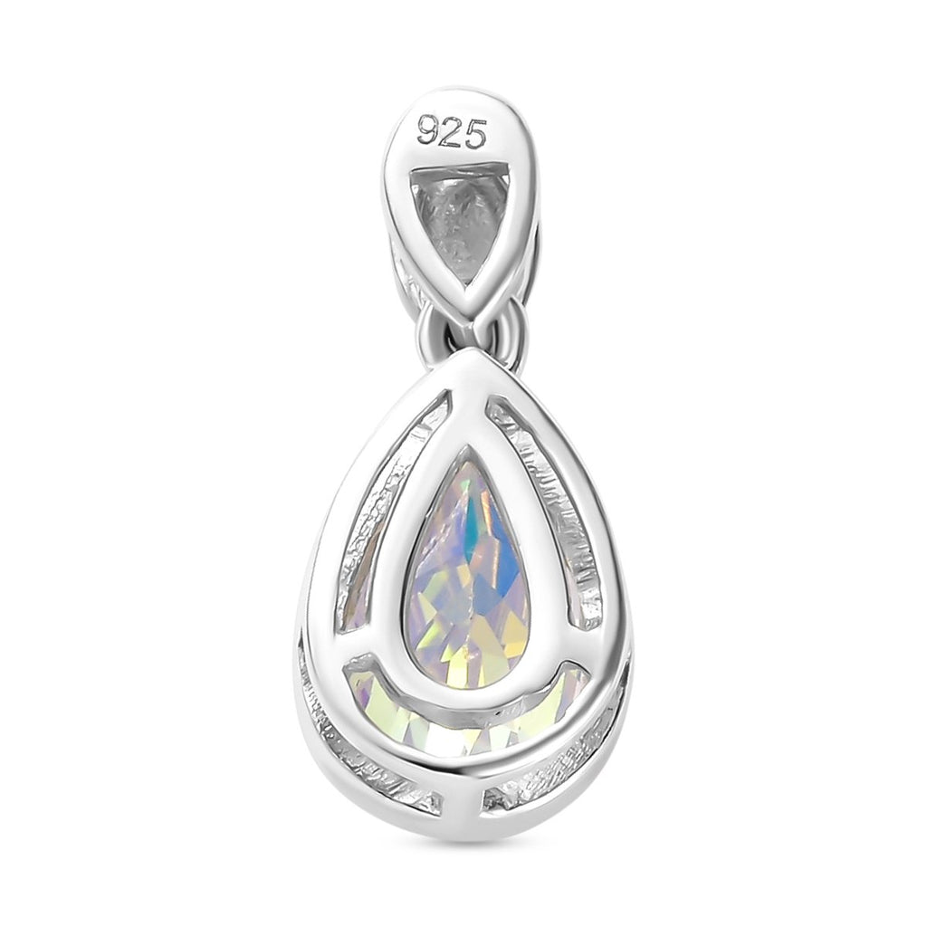 Merkur mystischer Topas Anhänger, 925 Silber platiniert ca. 1.45 ct