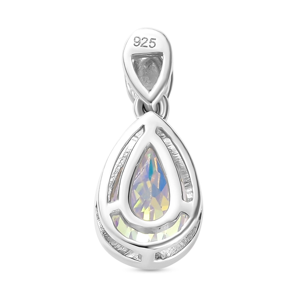 Merkur mystischer Topas Anhänger, 925 Silber platiniert ca. 1.45 ct