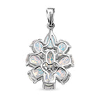 Merkur mystischer Topas Anhänger, 925 Silber platiniert ca. 7.25 ct