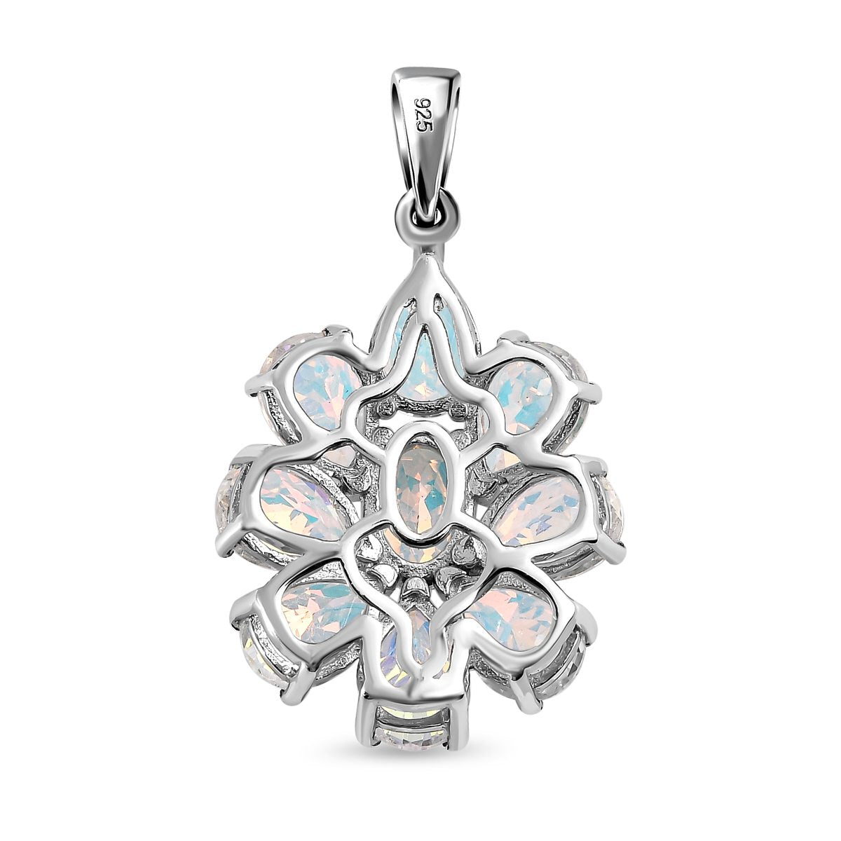 Merkur mystischer Topas Anhänger, 925 Silber platiniert ca. 7.25 ct