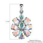 Merkur mystischer Topas Anhänger, 925 Silber platiniert ca. 7.25 ct