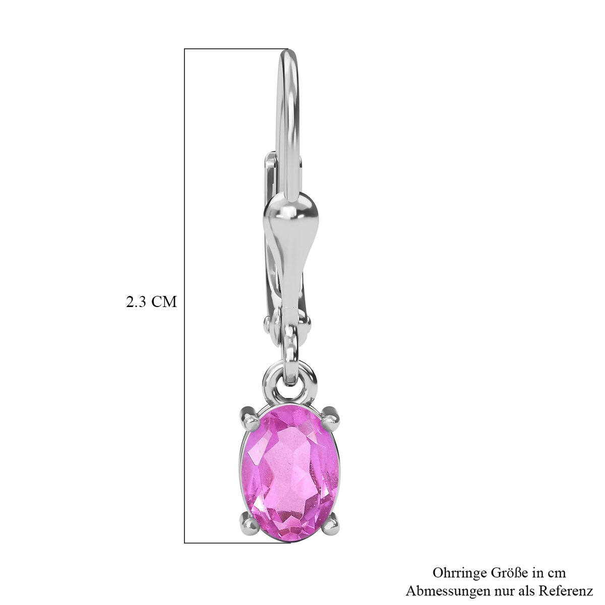 Patroke Triplette Quarz Ohrring, 925 Silber platiniert ca. 4.13 ct