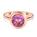 Patroke Triplette Quarz Ring, 925 Silber rosévergoldet (Größe 17.00) ca. 2.92 ct