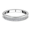 Weißer Diamant Ring, 925 Silber platiniert (Größe 20.00) ca. 0.20 ct
