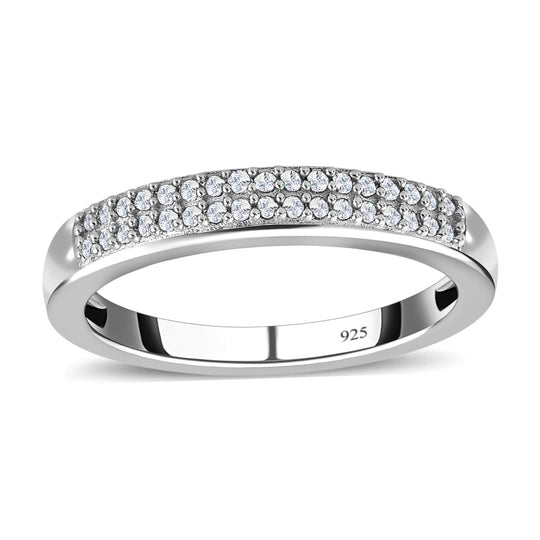Weißer Diamant Ring, 925 Silber platiniert (Größe 20.00) ca. 0.20 ct