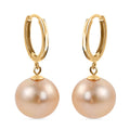 ILIANA AAA 10-11 mm goldene Südseeperlen-Ohrringe