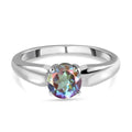 Merkur mystischer Topas Ring, 925 Silber platiniert (Größe 17.00) ca. 1,11 ct