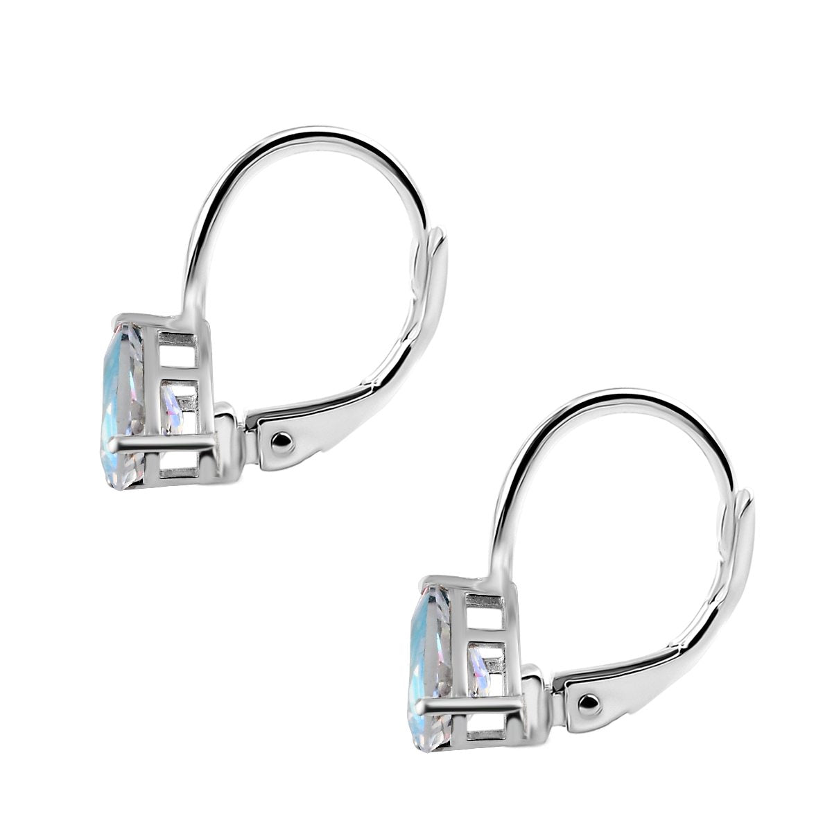 Merkur mystische Topas Ohrringe, 925 Silber platiniert ca. 2.91 ct