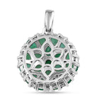 Kagem sambischer Smaragd Anhänger, 925 Silber platiniert ca. 2.05 ct