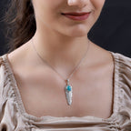 Sierra Nevada Türkis Anhänger, 925 Silber platiniert ca. 2.58 ct