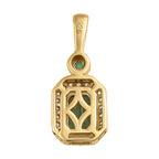 Kagem sambischer Smaragd Anhänger, 925 Silber Gelbgold Vermeil ca. 0.91 ct