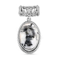 Weißer Büffel Anhänger 925 Silber platiniert ca. 8.64 ct