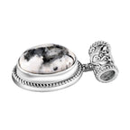 Weißer Büffel Anhänger 925 Silber platiniert ca. 8.64 ct