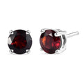 Natürliche Mosambik Granat Ohrringe, 925 Silber ca. 2.03 ct