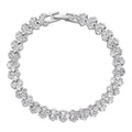 Weißer Zirkonia Armband ca. 19 cm Reines Messing ca. 20.00 ct