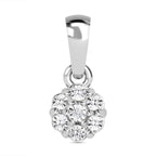 Weißer Diamant Anhänger, 925 Silber