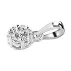 Weißer Diamant Anhänger, 925 Silber
