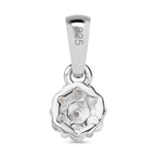 Weißer Diamant Anhänger, 925 Silber
