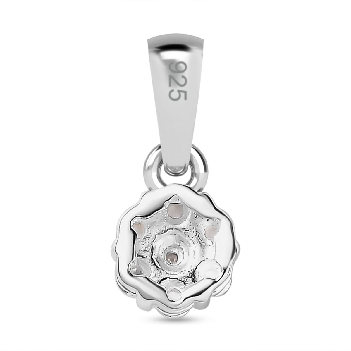 Weißer Diamant Anhänger, 925 Silber