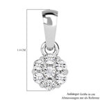 Weißer Diamant Anhänger, 925 Silber