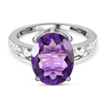 Afrikanischer Amethyst Ring 925 Silber (Größe 16.00) ca. 4,12 ct