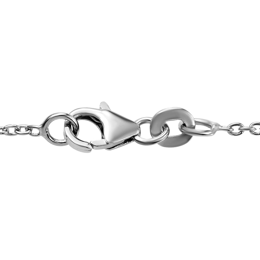 Santamaria Aquamarin Collier, ca. 45 cm, 925 Silber platiniert ca. 4,64 ct