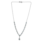 Santamaria Aquamarin Collier, ca. 45 cm, 925 Silber platiniert ca. 4,64 ct