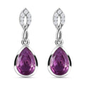 Patroke Triplett Quarz und weiße Zirkon-Ohrhänger - 3,25 ct.