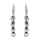 Kaschmir Kyanit Ohrringe, 925 Silber platiniert ca. 2.14 ct