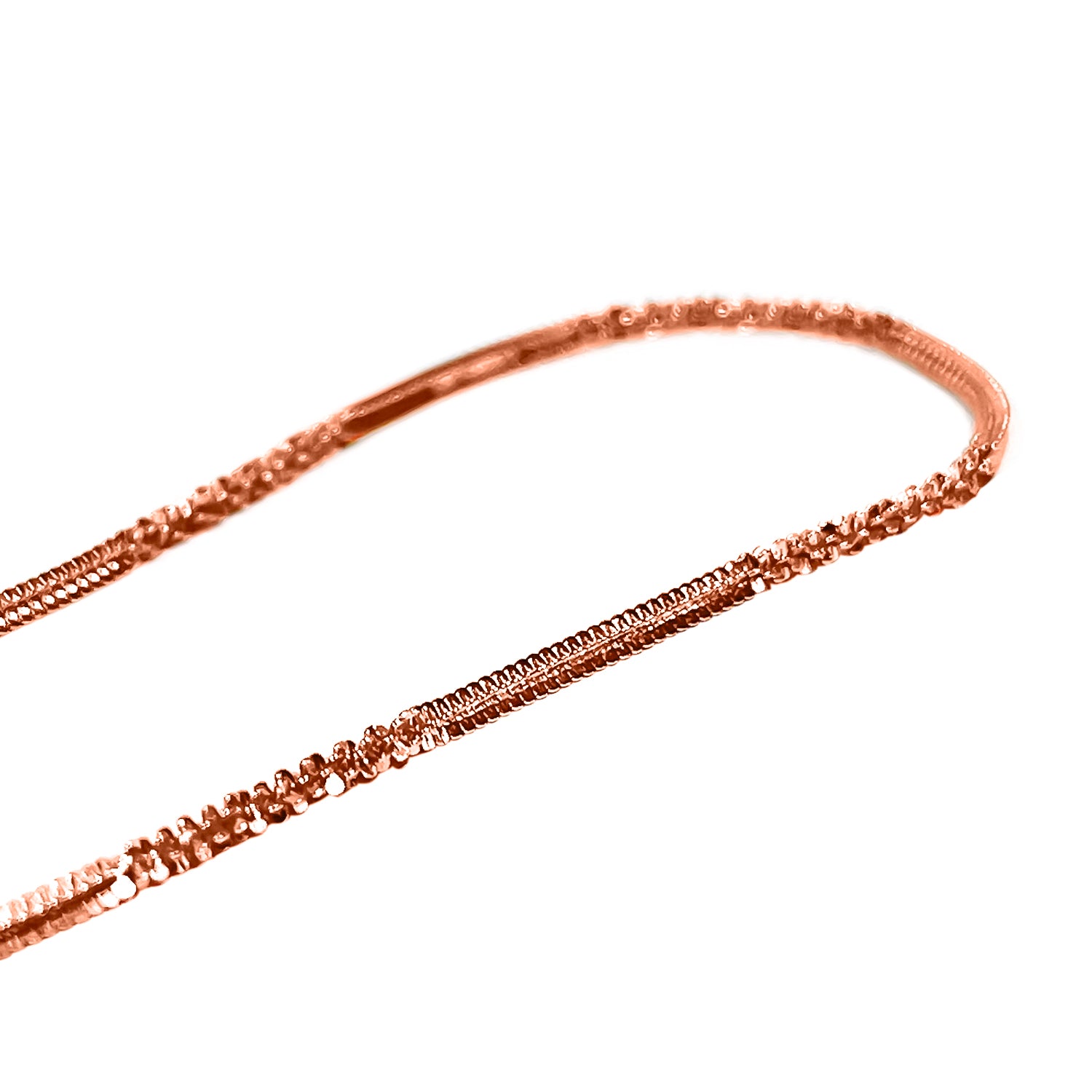 Italienisches, außergewöhnliches Funkelarmband, 925 Silber rosévergoldet ca. 18.5 cm