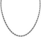 Italienische Kordel-Collier, ca. 50 cm, 925 Silber rhodiniert, ca. 22,74g