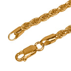 Italienische Kordel-Collier, ca. 50 cm, 925 Silber vergoldet, ca. 24,08g