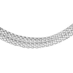 Italianische Garibaldi Collier,ca. 45 cm, 925 Silber