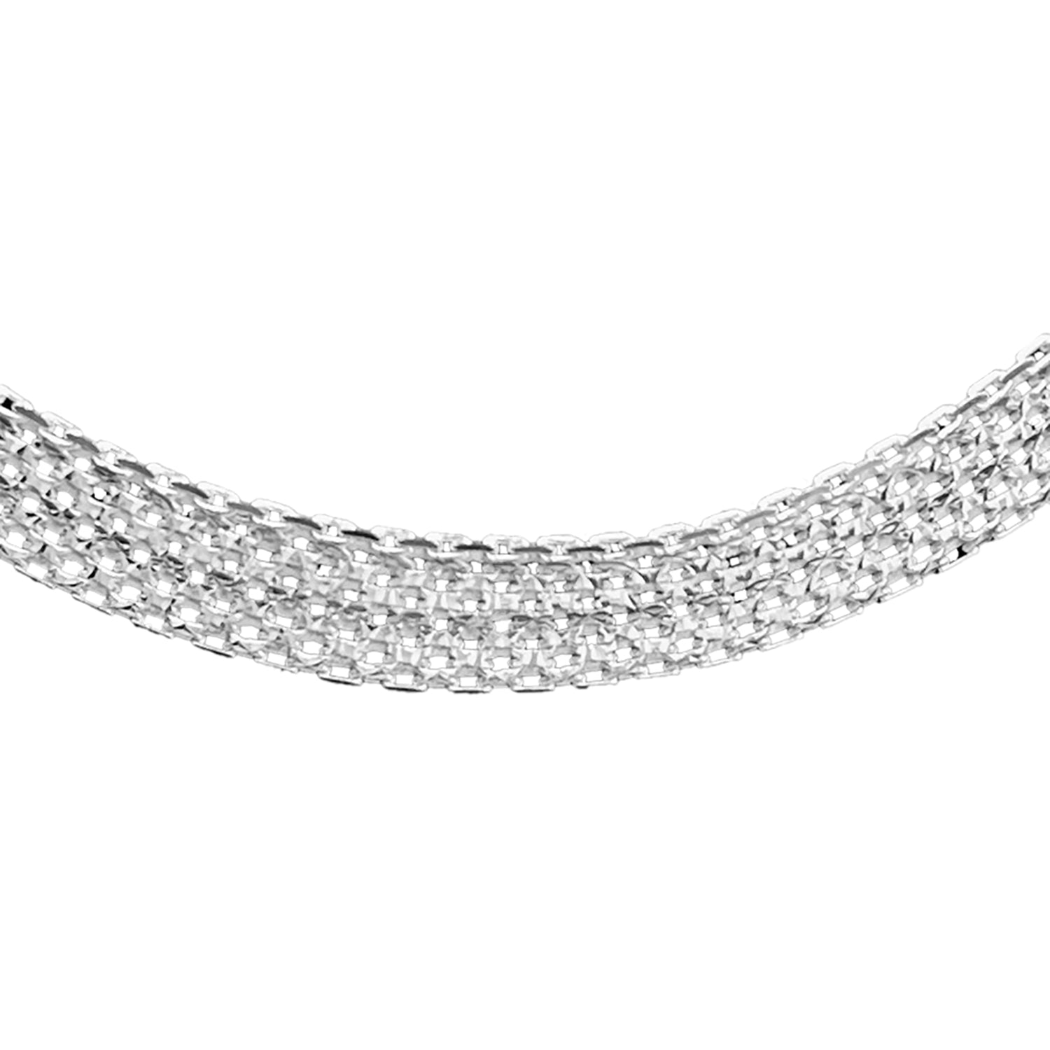 Italianische Garibaldi Collier,ca. 45 cm, 925 Silber