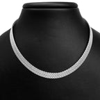 Italianische Garibaldi Collier,ca. 45 cm, 925 Silber