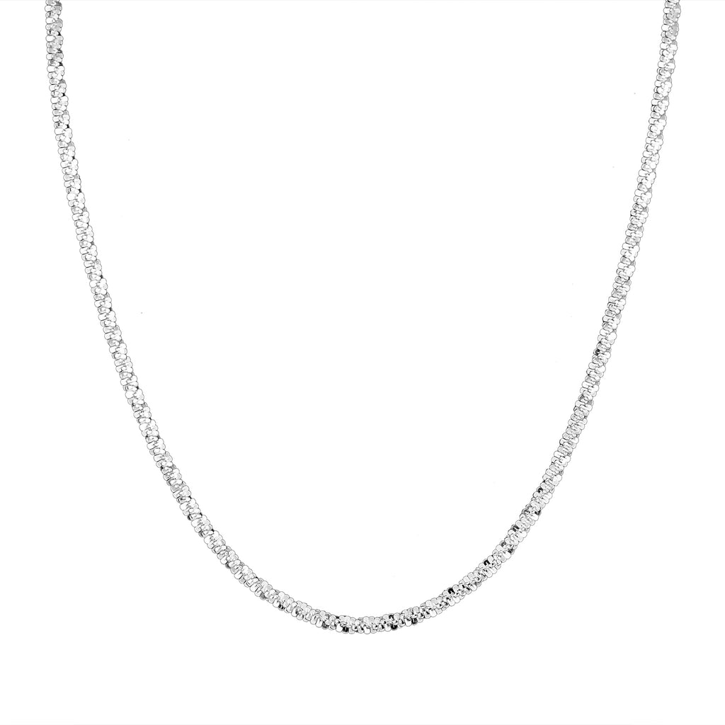 Italienische Funkelkette, ca. 56 cm, 925 Silber ca. 14,30g