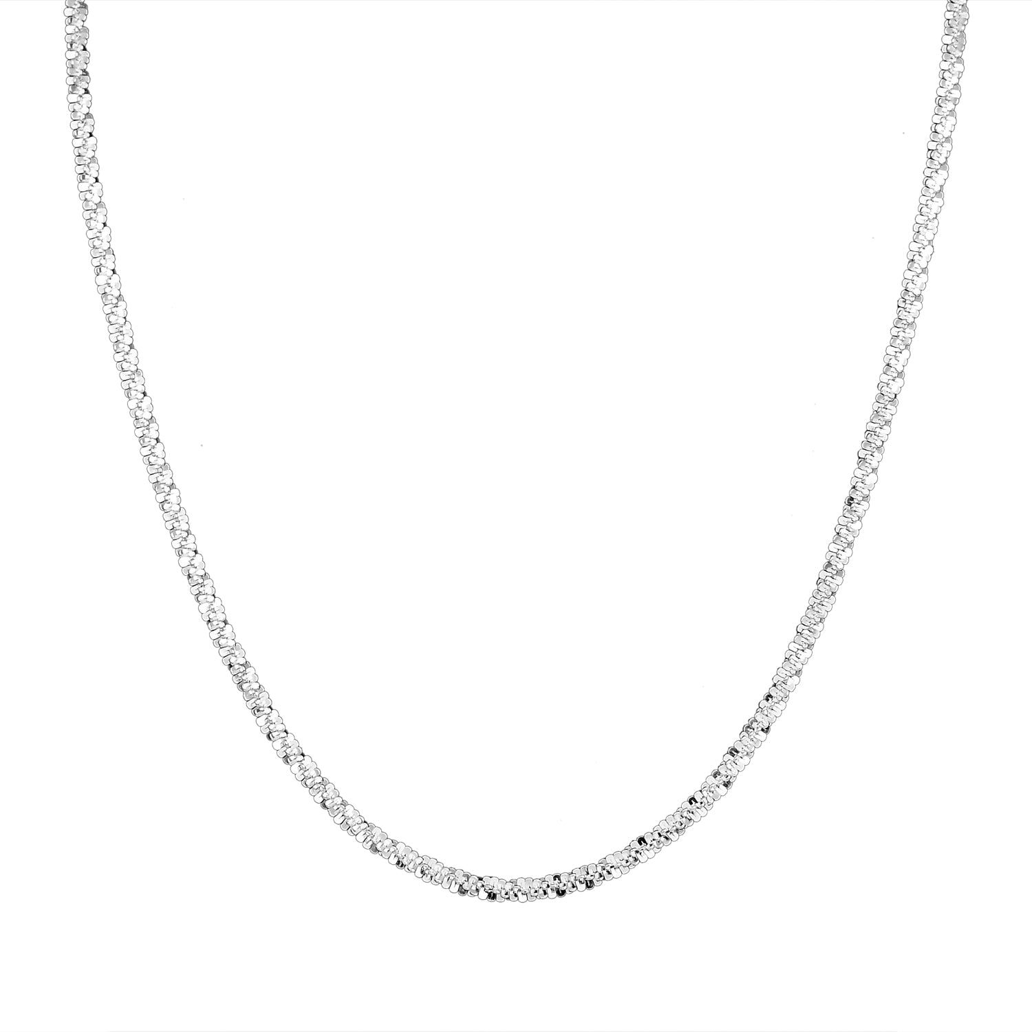 Italienische Funkelkette, ca. 56 cm, 925 Silber ca. 14,30g