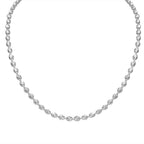 Italianische Diamantschliff Kugel-Halskette, ca. 50 cm, 925 Silber rhodiniert, ca. 12,51g