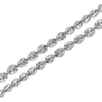 Italianische Diamantschliff Kugel-Halskette, ca. 50 cm, 925 Silber rhodiniert, ca. 12,51g