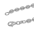 Italianische Diamantschliff Kugel-Halskette, ca. 50 cm, 925 Silber rhodiniert, ca. 12,51g