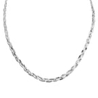 Italienische geflochtene Halskette, ca. 45 cm, 925 Silber rhodiniert ca. 9,10g