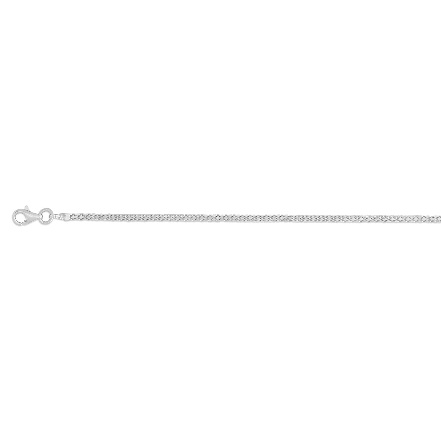 Italienische 2-reihiger Garibaldi-Kette, ca. 45 cm, 925 Silber