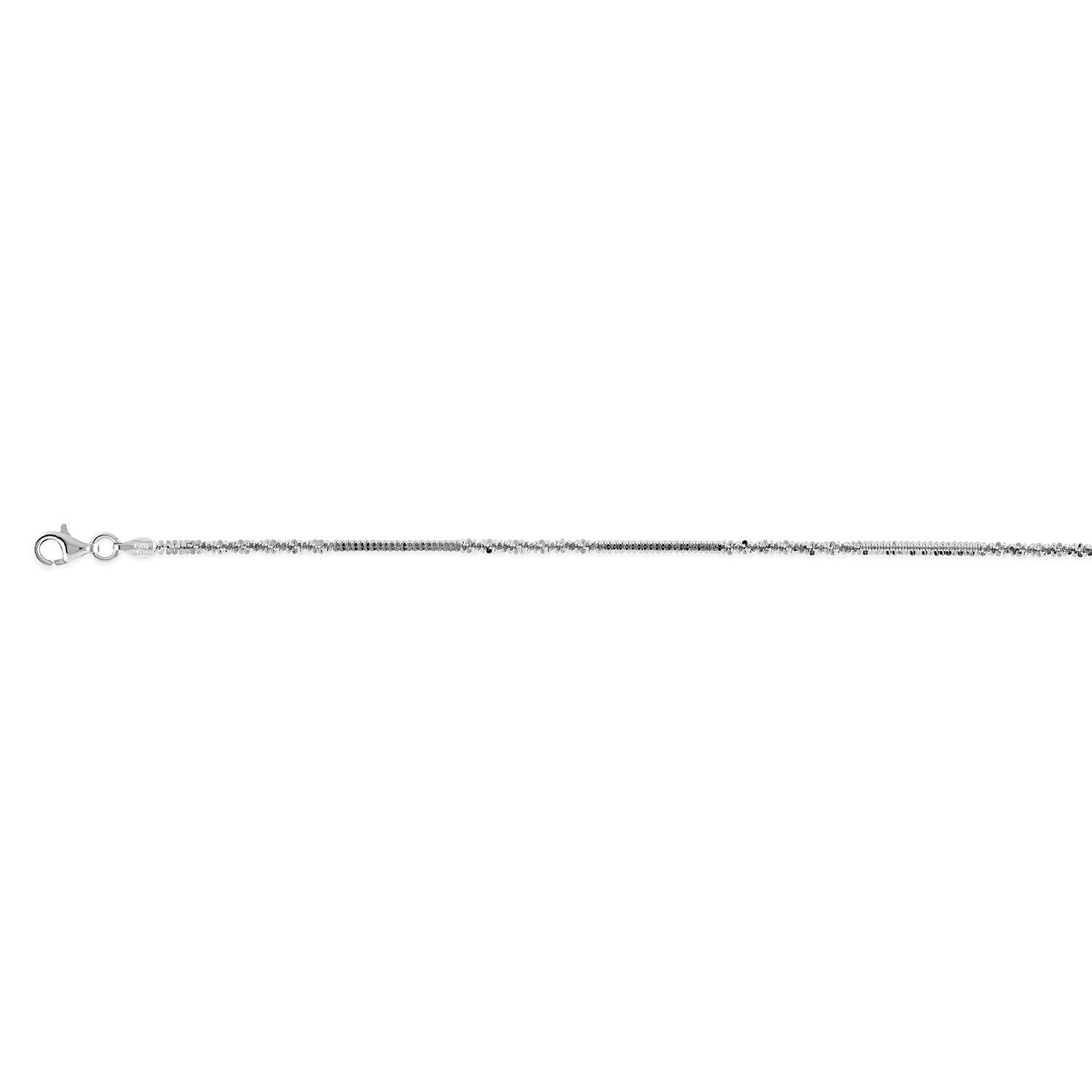 Italienische, alternierende Margarita Kette, ca. 50 cm, 925 Silber, ca. 3,70g