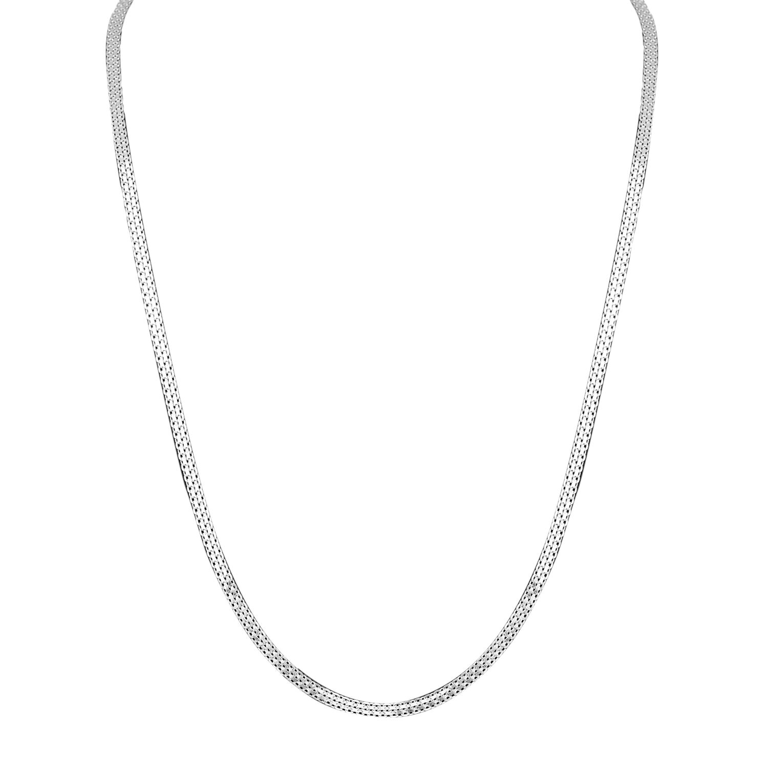 Italienische Bismarck Halskette, ca. 45 cm, 925 Silber