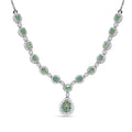 Alexandrit und Zirkon Halskette, 45 cm - 4,59 ct.