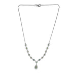 Alexandrit Halskette, ca. 45 cm, 925 Silber platiniert ca. 4.59 ct