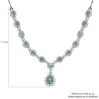 Alexandrit Halskette, ca. 45 cm, 925 Silber platiniert ca. 4.59 ct